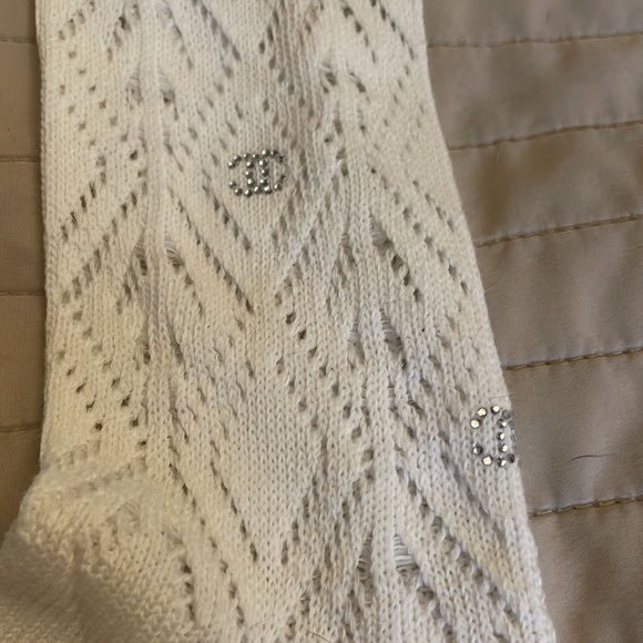 Argyle crystal cc chanel socks bets fits 5-7 Italy soft luxurious I have in Blk - Picture 3 of 9